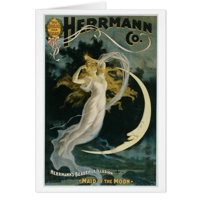 Criada del ~ de Herrmann del acto del mago del (Frente)