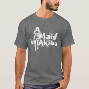 Criada en la camiseta oscura básica de Akiba