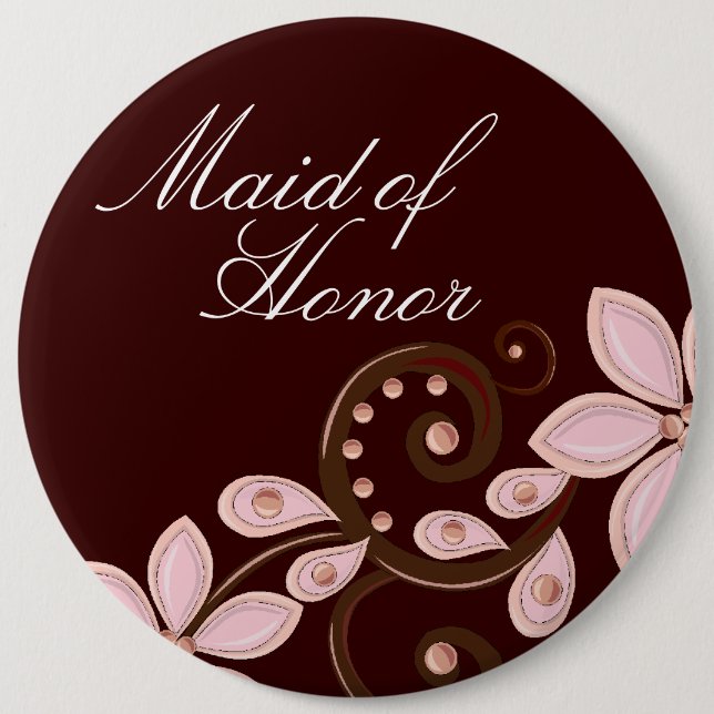 Criada floral moderna del botón del honor (Anverso)