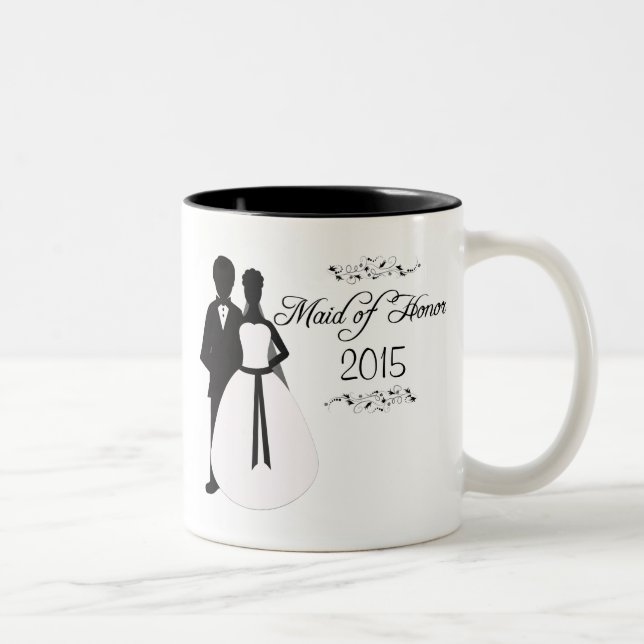 Criada personalizada de la taza del favor del boda (Derecha)