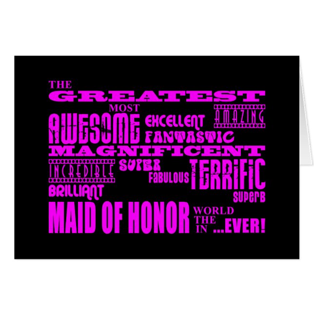 Criadas de los regalos de la diversión del honor: (Anverso (Horizontal))