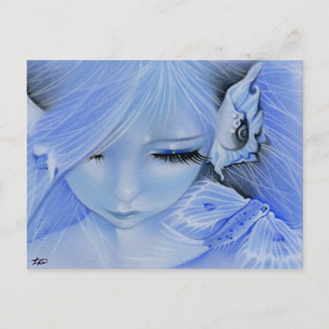 Criatura de pez sirena de postales (Anverso)