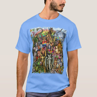 Criaturas Bestias y camiseta de animales
