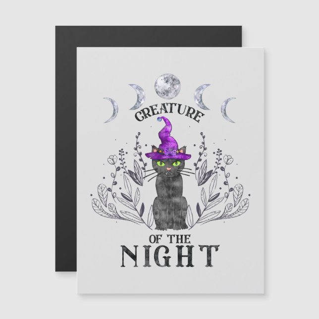 Criaturas de la noche - Gato negro de Halloween (Anverso/Reverso)