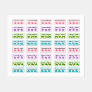 Criaturas del mar Etiquetas de nombres para niños