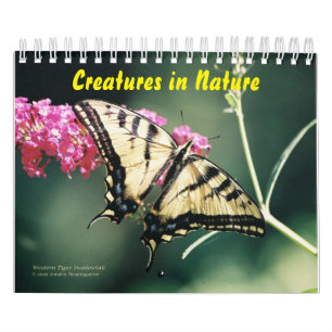 Criaturas en calendario de la naturaleza
