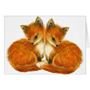 Criaturas forestales zorros gemelos