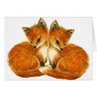 Criaturas forestales zorros gemelos
