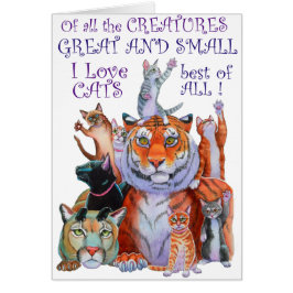 ¡Criaturas grandes y pequeñas gatos!