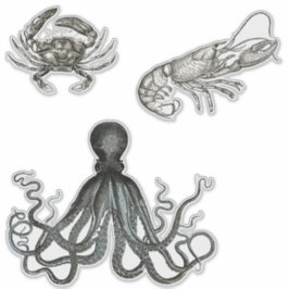 Criaturas marinas Pegatinas de vinilo transparente