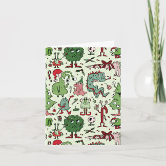 Criaturas navidades y tarjeta de saludo Candy Cane