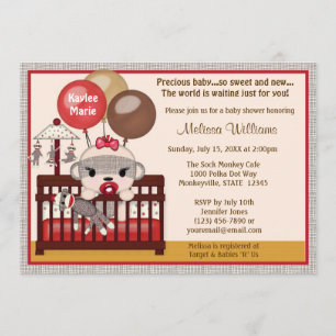 Criba de sock MONKEY SMC-G, CHICA de invitación de