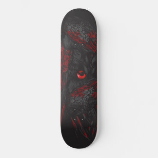 Crimson Eye Raven Oscuro Street Art Skateboard