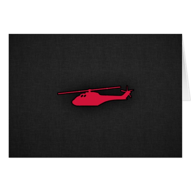 Crimson Red Helicopter (Anverso (Horizontal))