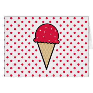 Crimson Red Ice Cream Cone