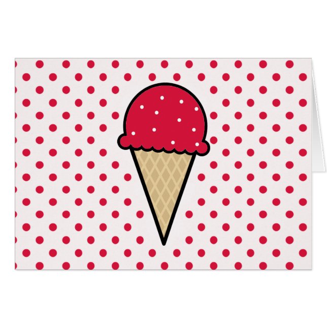 Crimson Red Ice Cream Cone (Anverso (Horizontal))