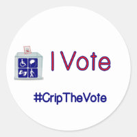 #CripTheVote VOTO pegatinas (redondos) grandes