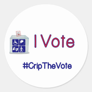 #CripTheVote VOTO pegatinas (redondos) grandes