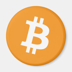 Criptodivisa Naranja de bitcoin de imán