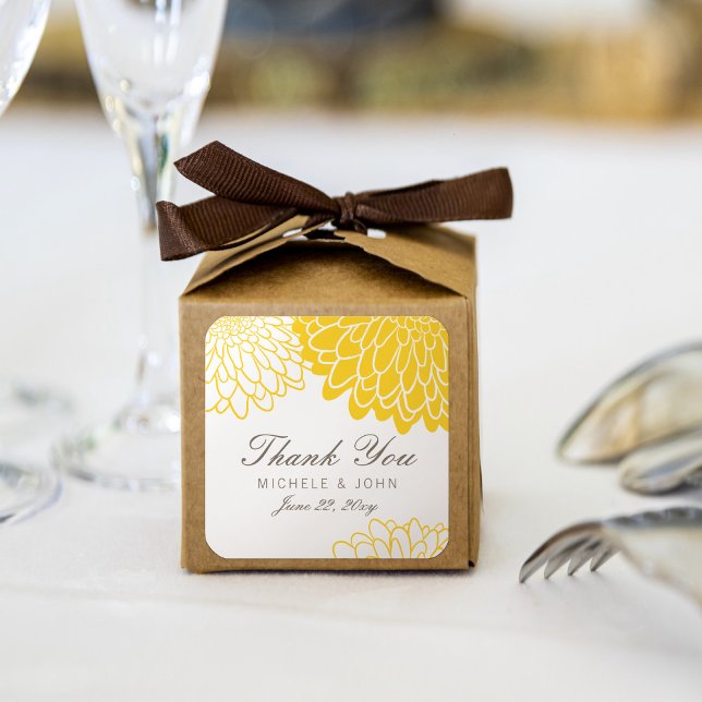 Crisantemo Amarillo Blanco Gracias Pegatinas (Subido por el creador)