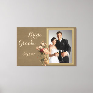 Crisantemo en un lienzo Keepsake Boda de botellas