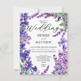 Crisantemo Romántico en Invitación Blanca Brillant