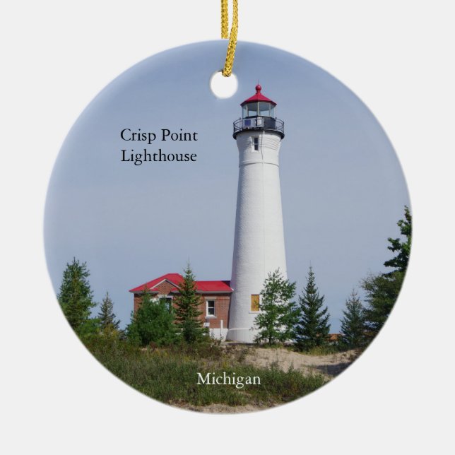 Crisp Point Faro ornamento de doble cara (Frente)