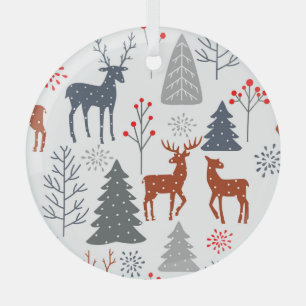 Cristal Adorno - Árbol de Navidad Ciervo Escandinavo