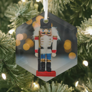 Cristal Adorno clásico de Navidad cascanueces de SlipperyJ