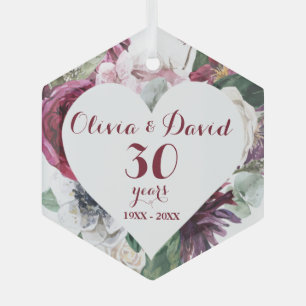 Cristal Adorno de cerámica de vegetación de rosas 30 anive