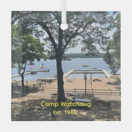 Cristal Adorno de foto del campamento Watchaug