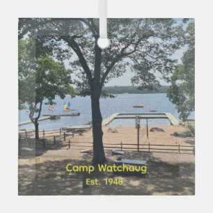 Cristal Adorno de foto del campamento Watchaug