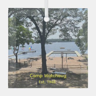 Cristal Adorno de foto del campamento Watchaug