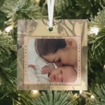 Adorno de foto y nombre para nueva mamá