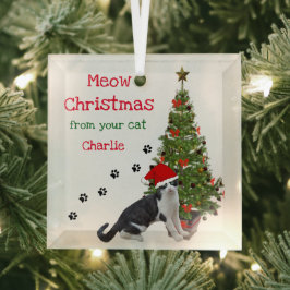Cristal Adorno de Navidad de tu gato