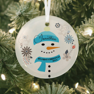 Cristal Adorno de Navidad del primer bebé - Personalizado