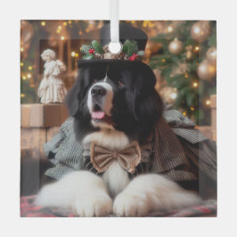 Cristal Adorno de Navidad Gentilhombre Landseer Newf