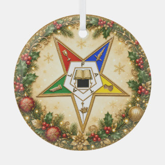 Cristal Adorno de Navidad OES Eastern Star