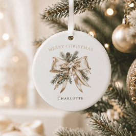 Cristal Adorno de Navidad Personalizado Elegante