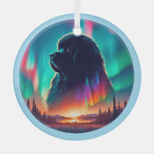 Cristal Adorno de perro de Terranova Aurora