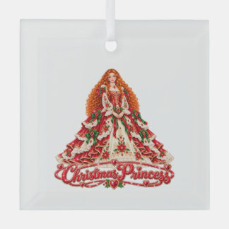 Cristal Adorno de Princesa de Navidad
