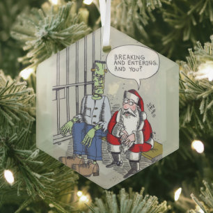 Cristal Adorno de vidrio hexagonal Santa En La Cárcel