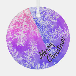 Cristal Adorno de vidrio navideño Frosty