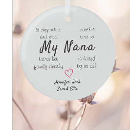 Cristal Adorno de Vidrio Personalizado Abuela