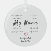 Adorno de Vidrio Personalizado Abuela