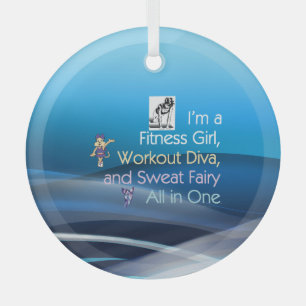 Cristal Adorno de Vidrio TOP Fitness Triple Play