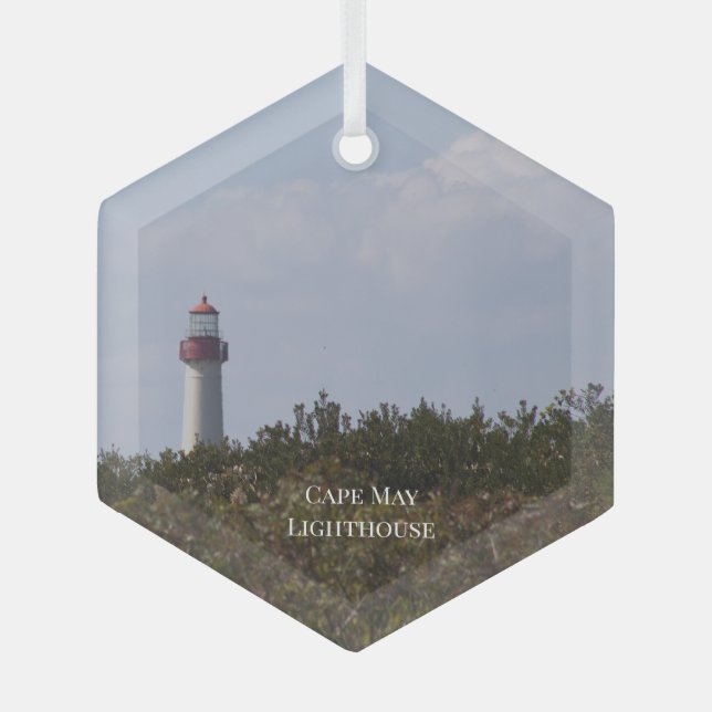 Cristal Adorno del faro de Cape May (Anverso)