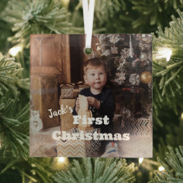 Cristal Adorno personalizado regalo de Navidad para bebé p