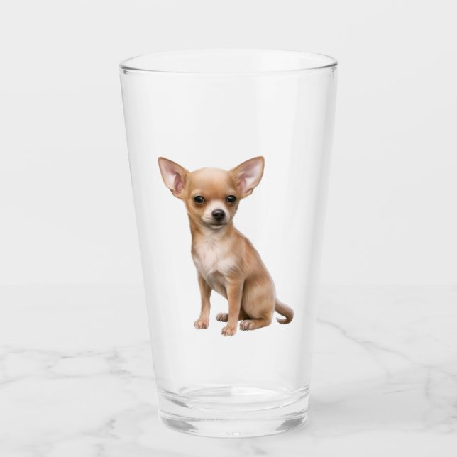 Cristal animal del Mascota de perros Chihuahua (Anverso)