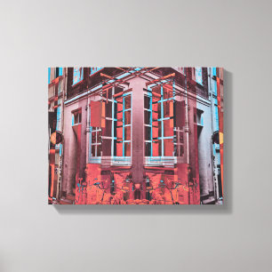 Cristal azul rojo Copenhague reflejo arte digital